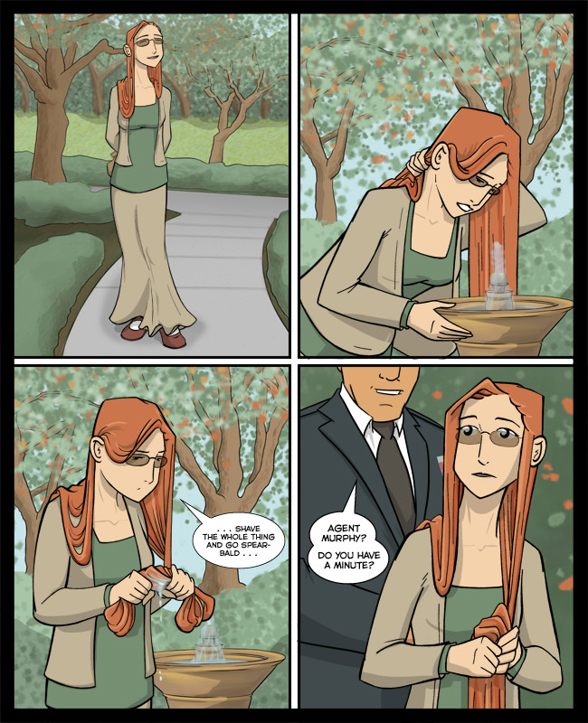 Comic for 17 September 2012: I don't know how it happened either, but according to my friend with Mare-length hair, there are Things You Just Deal With.