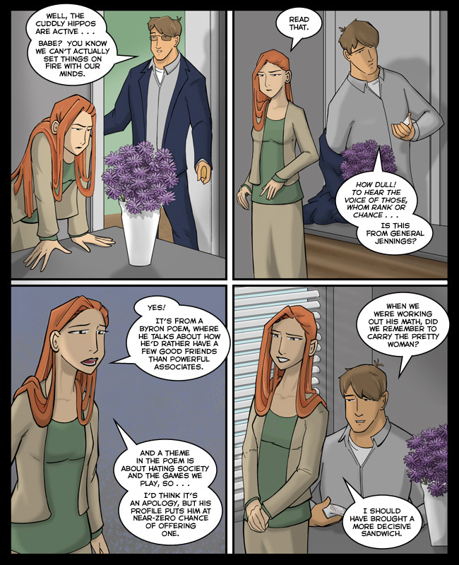 Comic for 01 November 2012: Besides, there's a federal law against men in uniform sending Romantic poetry.