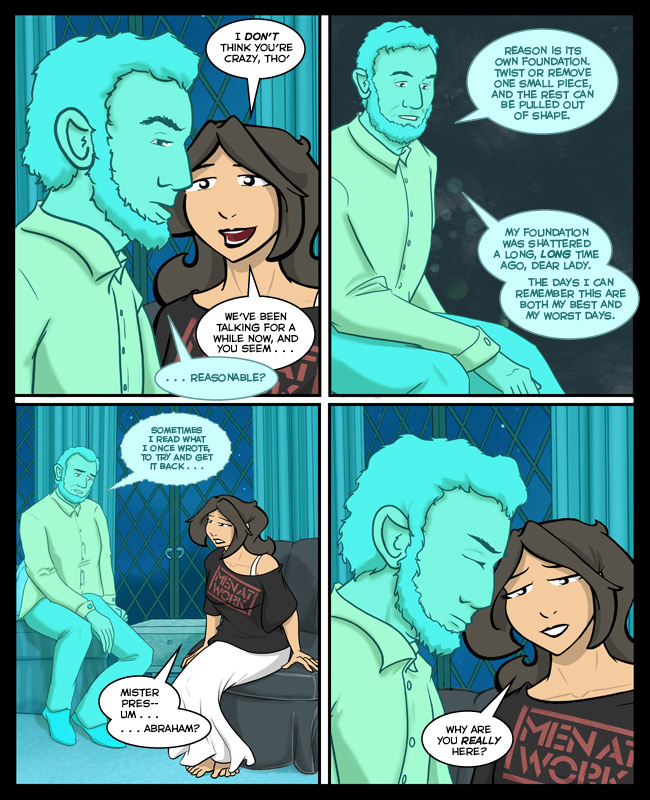 Comic for 06 October 2014: I want to hug Sad Lincoln so much.