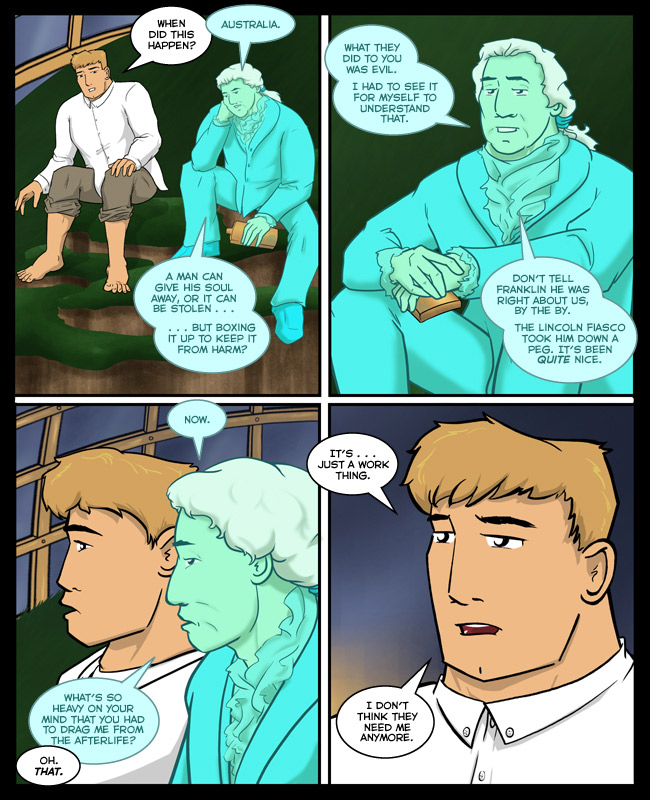 Comic for 28 January 2015: That second panel is as close as George gets to an apology.
