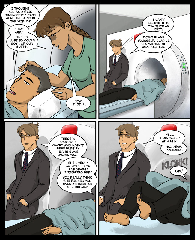 Comic for 31 August 2015: I don't know why they have a CT scanner in their basement. Or why they have a yacht in their bathroom.
